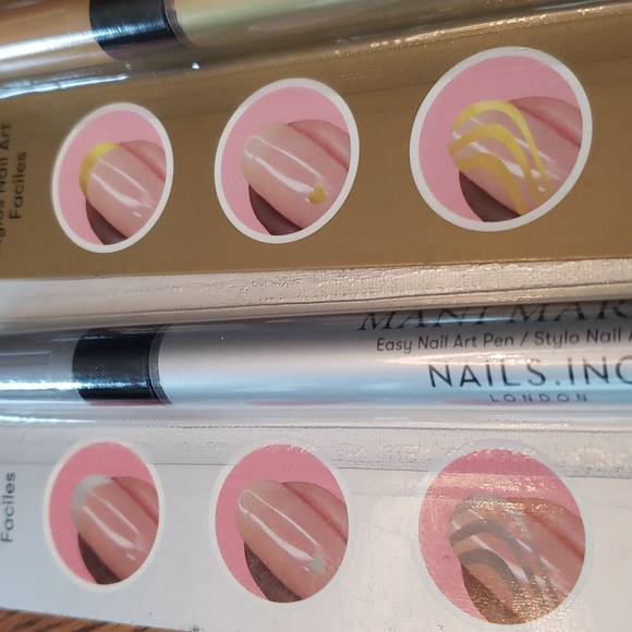 Nail Art Pens, Bundle of 3 (Gold, Silver, Pink) New Sealed - Picture 4 of 6